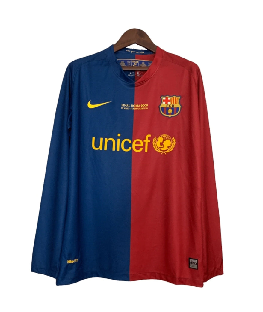 RETRO FC BARCELONA HOME 2008/09 FULL SLEEVES – Champions Kit