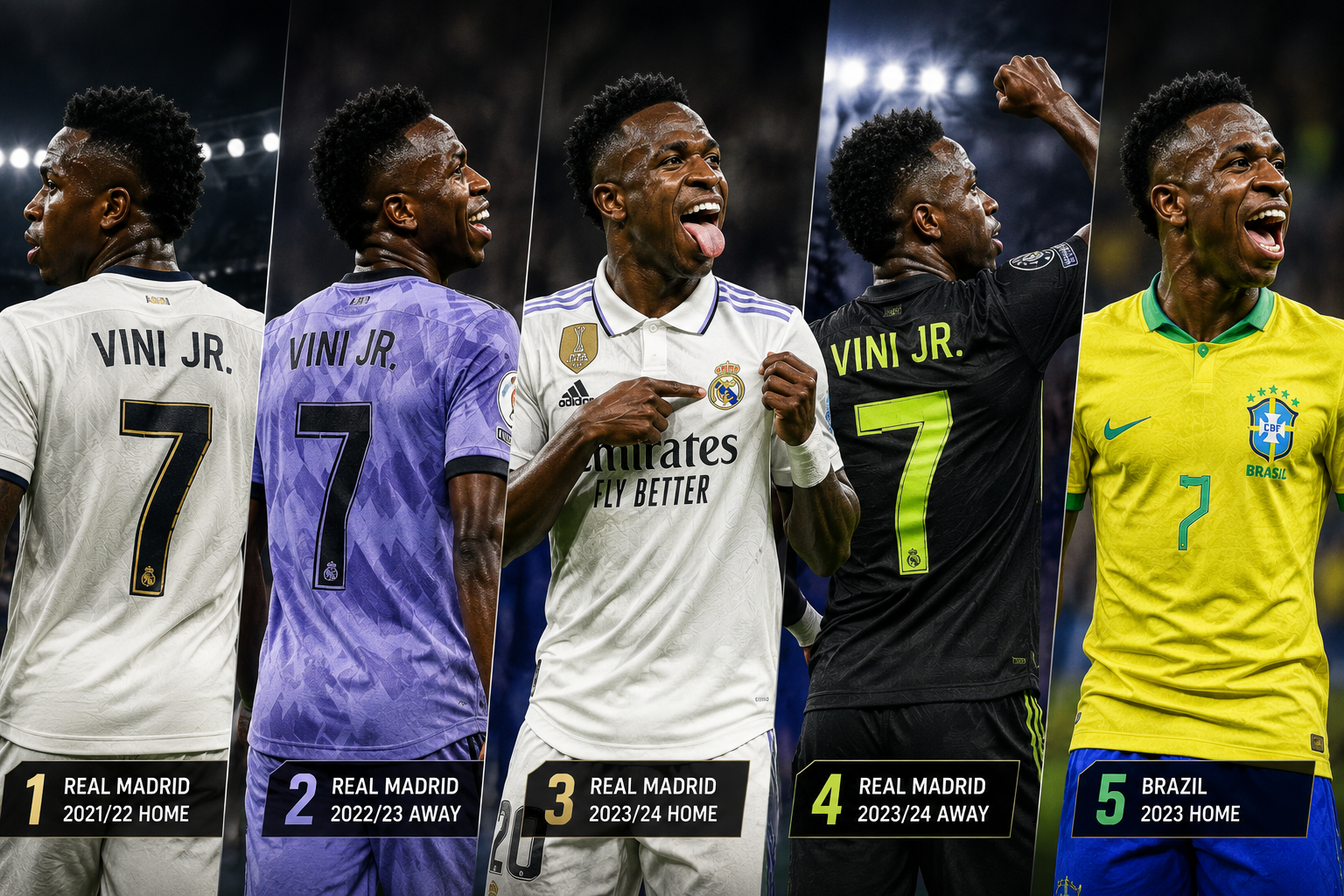 Top 5 Vinicius Jr Football Jerseys of All Time