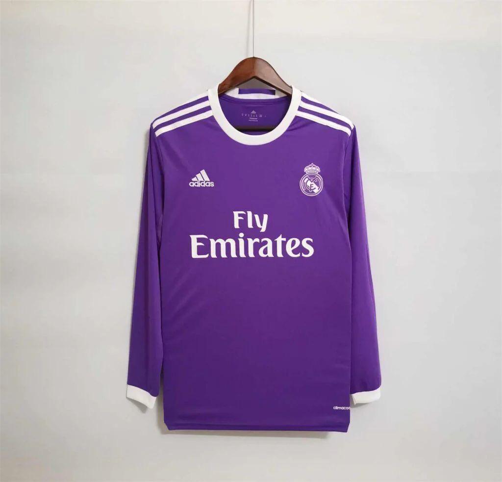 RETRO FULL SLEEVES REAL MADRID AWAY 2016/17 Football Jerseys India Online