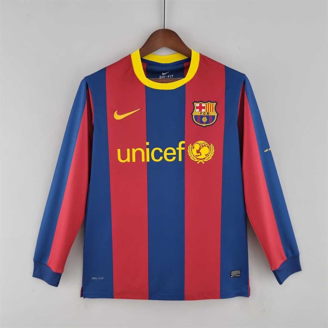 RETRO FULL SLEEVES FC BARCELONA HOME 2010/11 Football Jerseys India Online