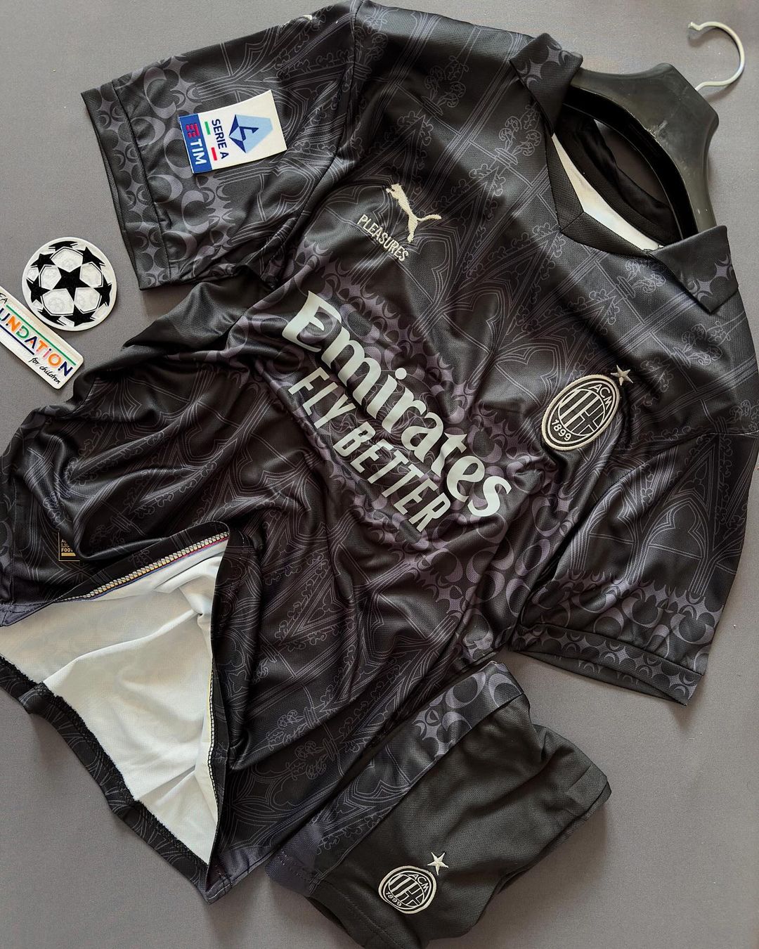 AC Milan X Pleasures 2024 Forth Set (With Shorts) Jerseys Football Jerseys India Online
