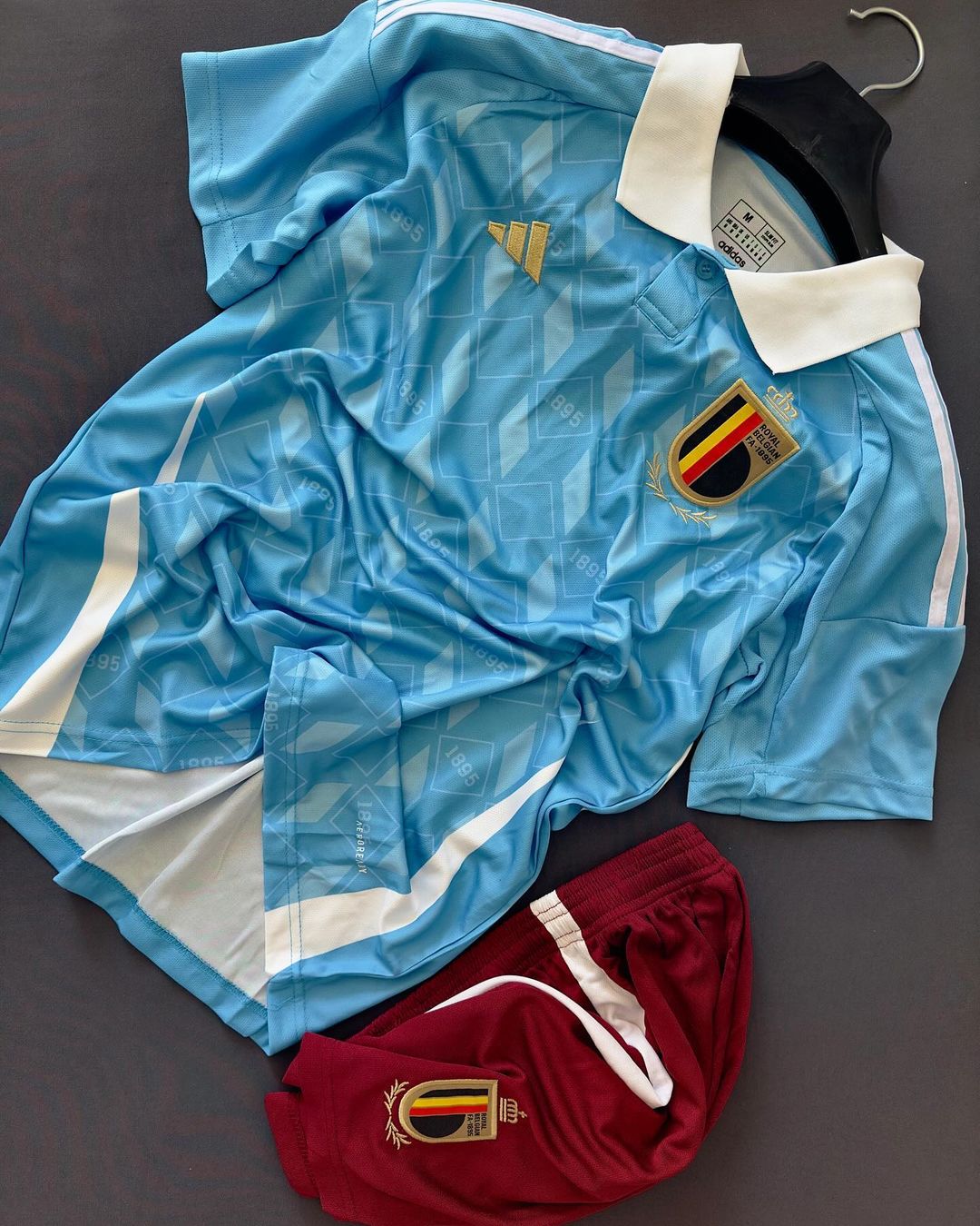 Belgium 2024 Away Set (With Blue Shorts) Jerseys Adidas Jersey Football Jerseys India Online