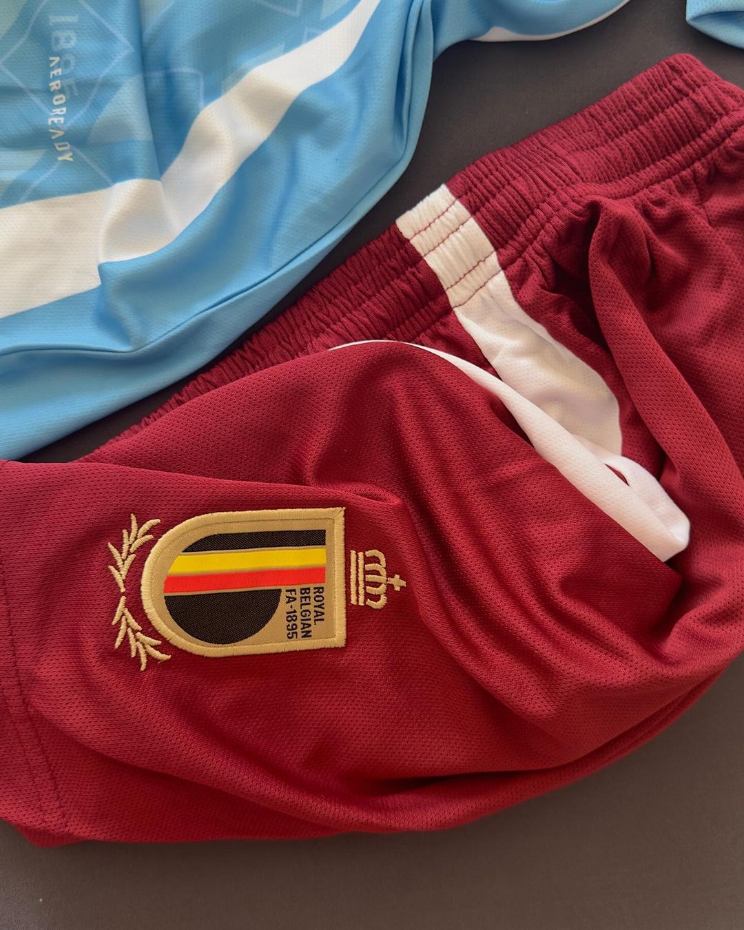 Belgium 2024 Away Set (With Blue Shorts) Jerseys Adidas Jersey Football Jerseys India Online