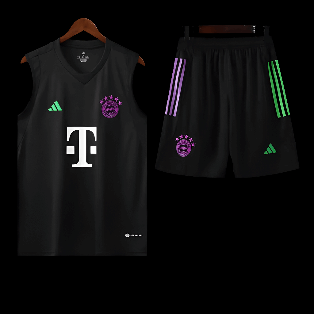 FC Bayern Munchen Black Sleeveless Training Set (With Shorts) Jerseys Adidas Jersey Football Jerseys India Online