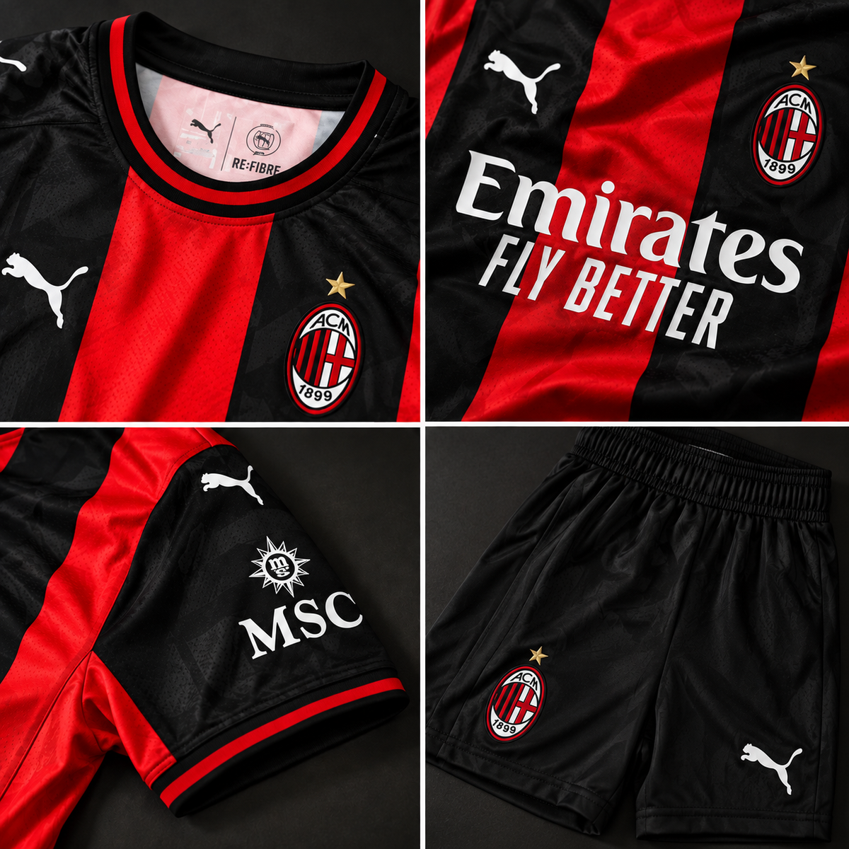 AC Milan 2026/27 Home Set (With Shorts)